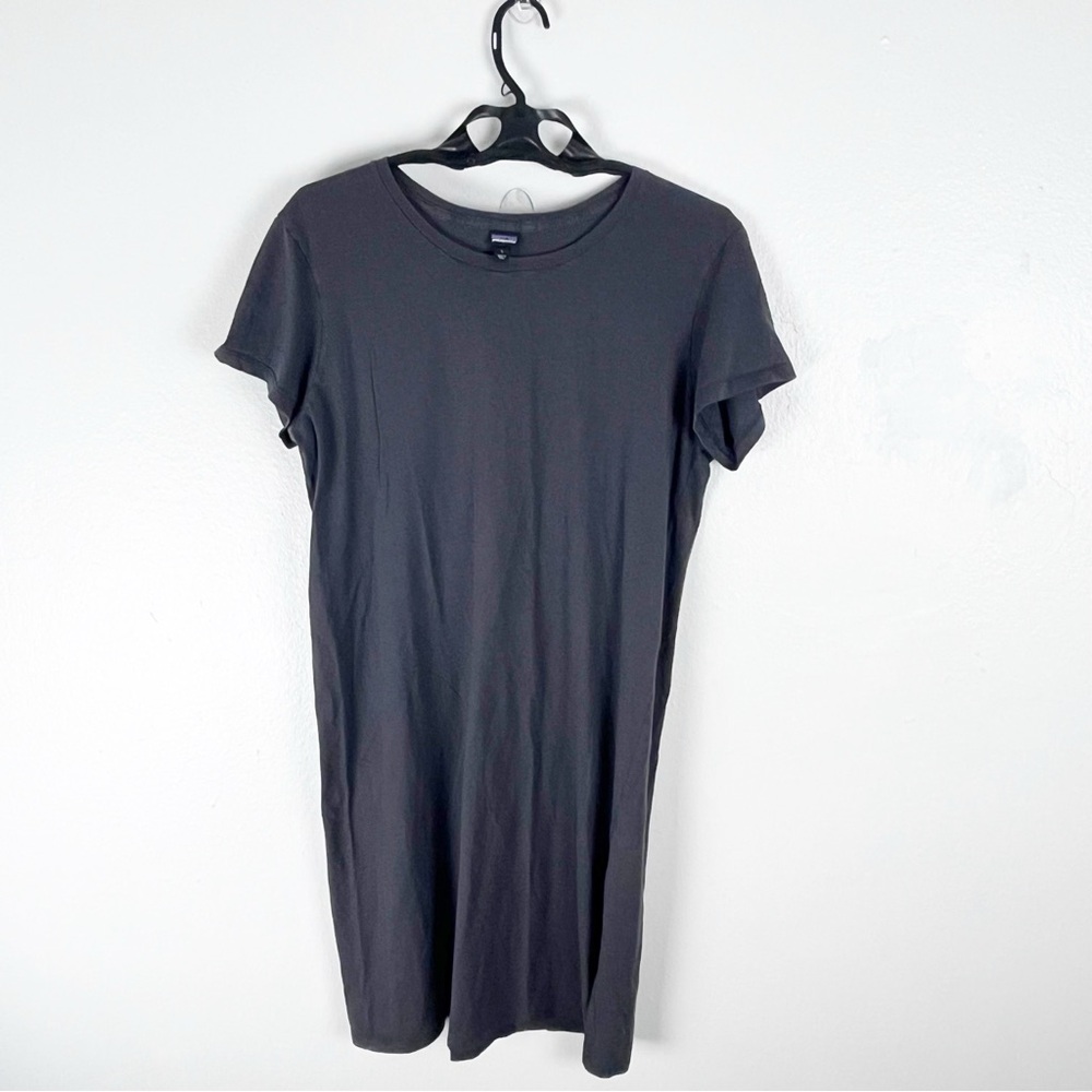 PATAGONIA 100% Organic Cotton Gray Short Sleeves Casual T-Shirt Dress Size Large